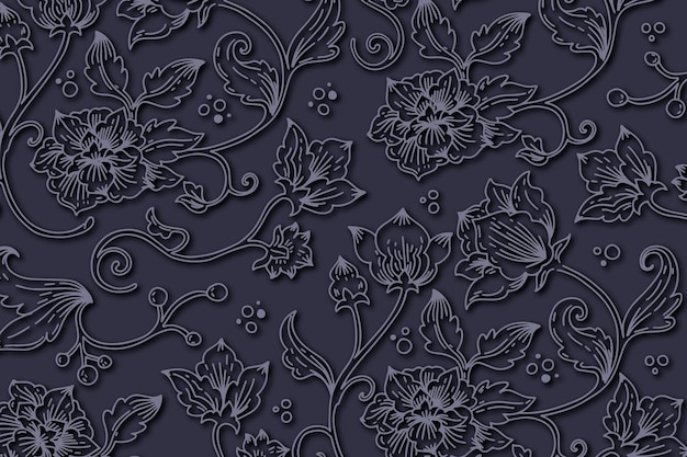 Free vector abstract ornamental floral background