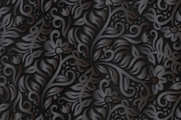 Abstract ornamental flowers background