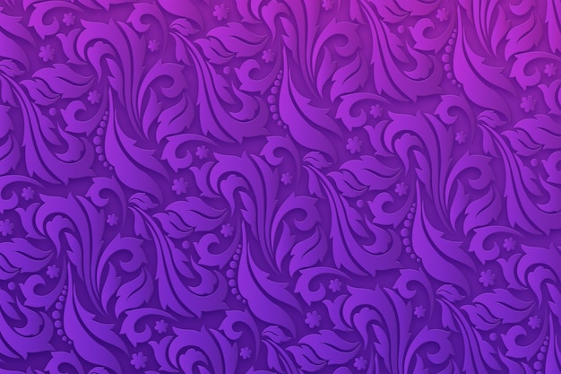 Abstract ornamental flowers purple background