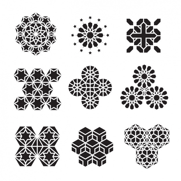 Free vector abstract ornaments collection