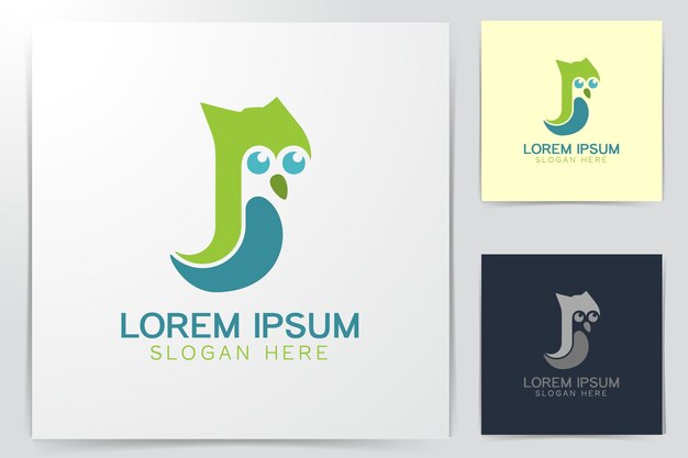 Abstract owl logo template