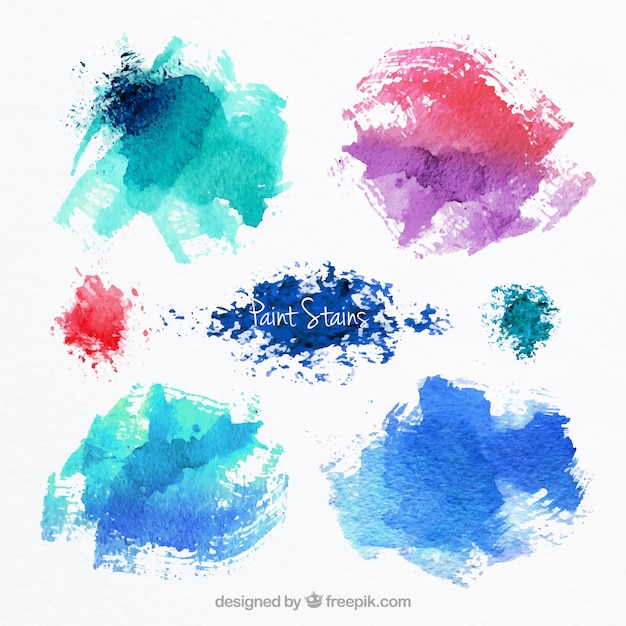 Abstract paint stains