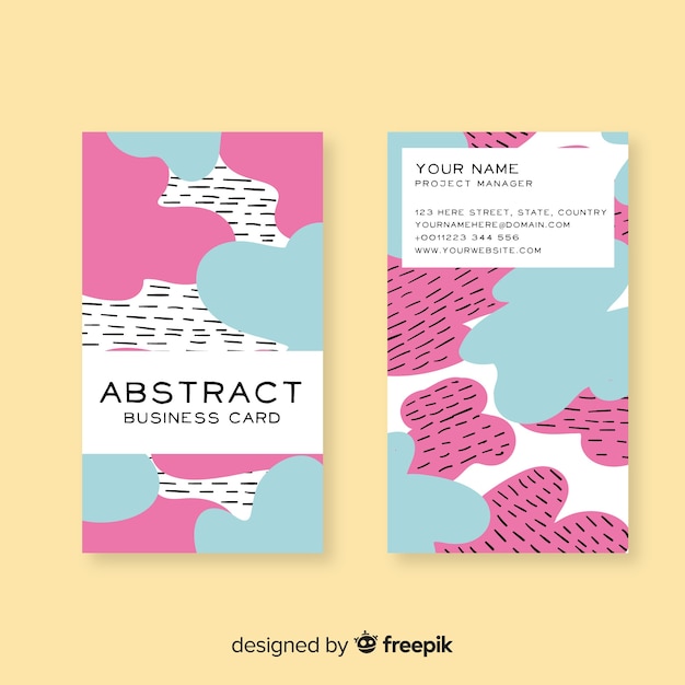 Free vector abstract painted business card template