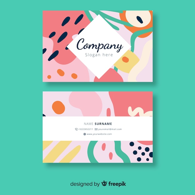 Abstract painted business card template