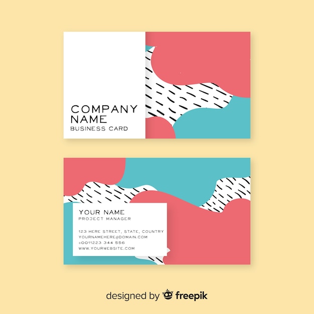 Abstract painted business card template