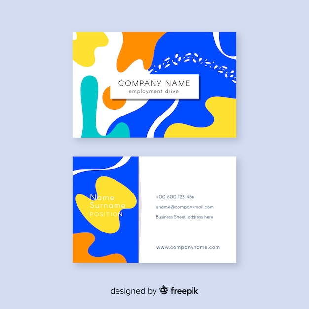 Abstract painted business card template