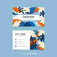 Free vector abstract painted business card template