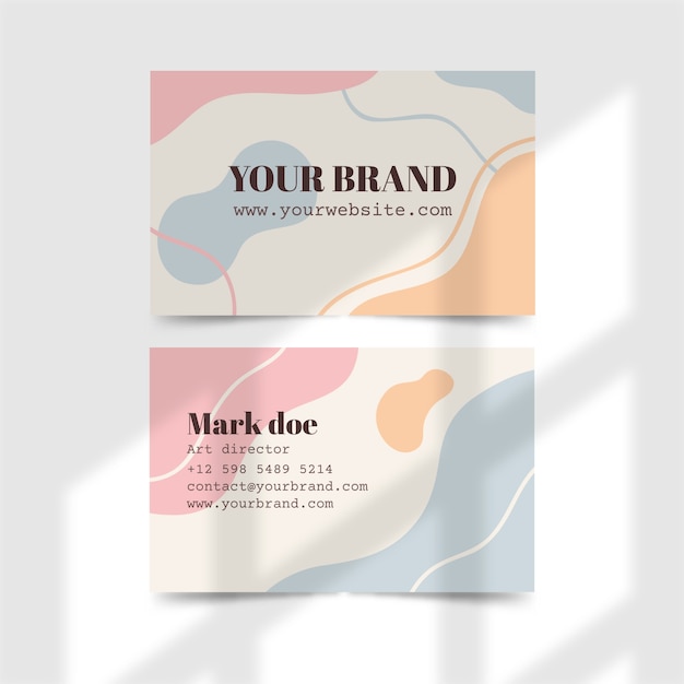 Free vector abstract painted business card