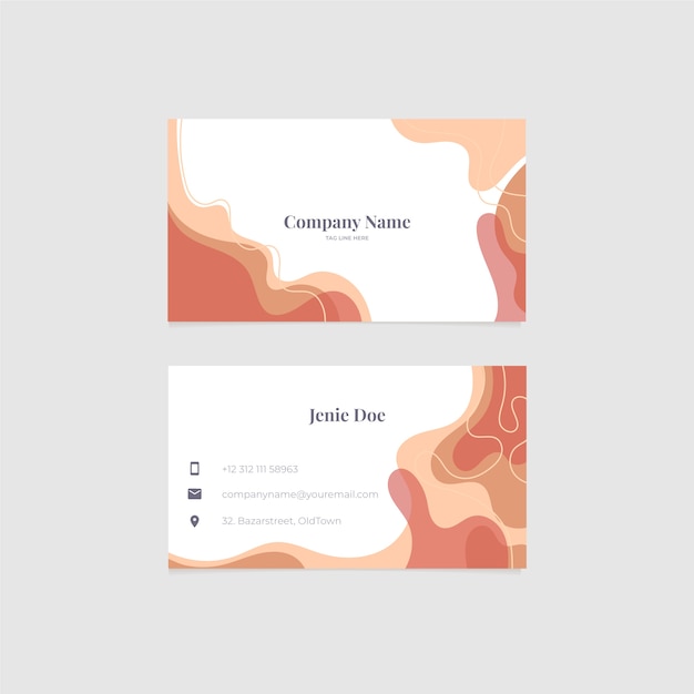 Abstract painted business card