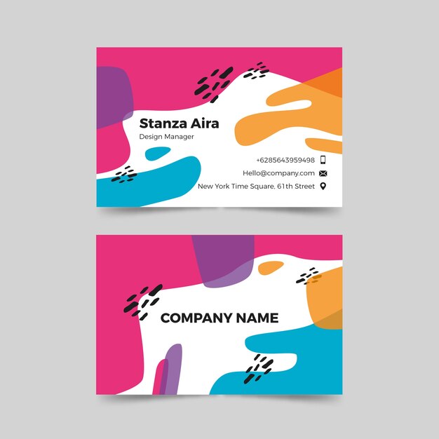 Abstract painted business card