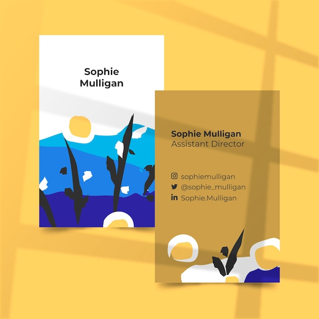 Free vector abstract painted business card