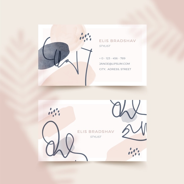 Abstract painted business card