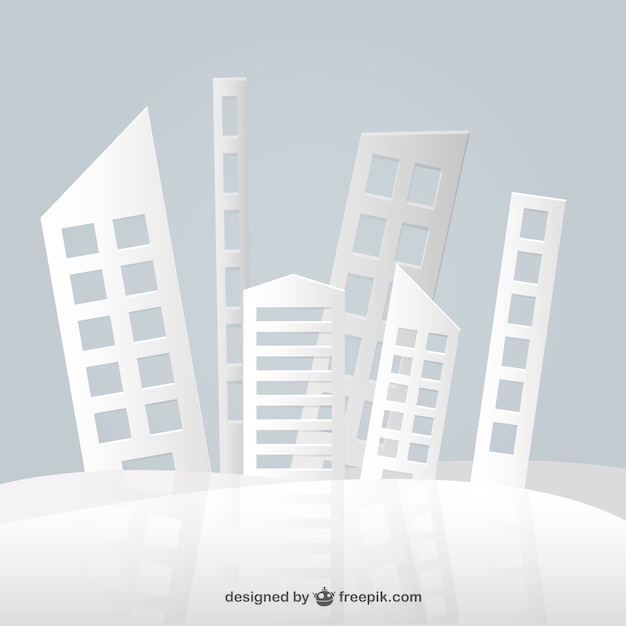 Abstract paper buildings design