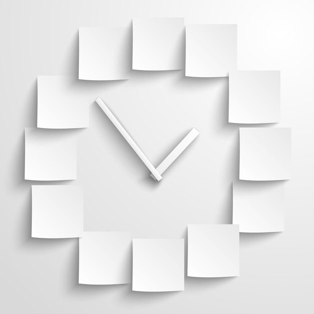 Free vector abstract paper clock