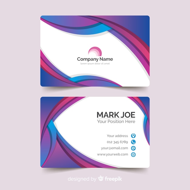 Abstract paper style business card template