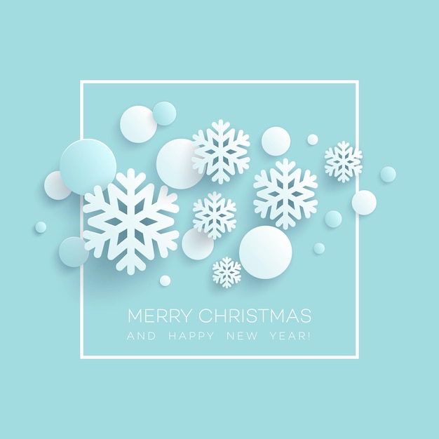 Free vector abstract papercraft snowflakes christmas background. vector illustration eps10