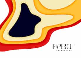 Free vector abstract papercut background in bright warm colors