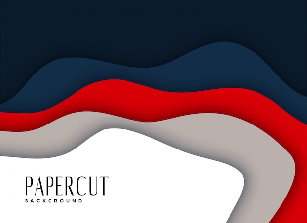 Free vector abstract papercut layered background design