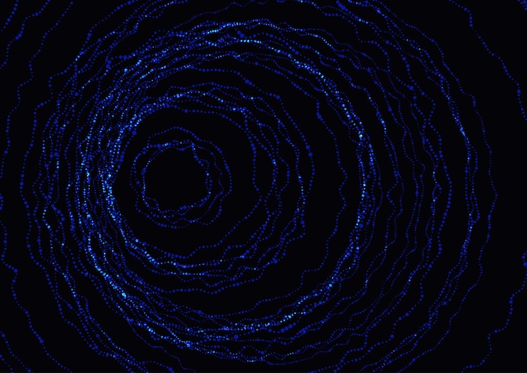 Free Vector abstract particle waves background