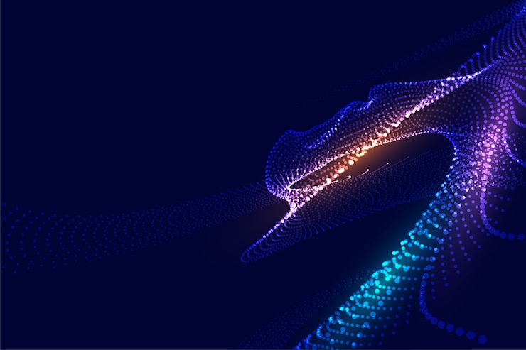 Free Vector abstract particles mesh glowing digital background design