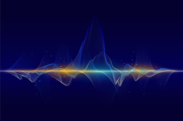 Abstract particles wave background