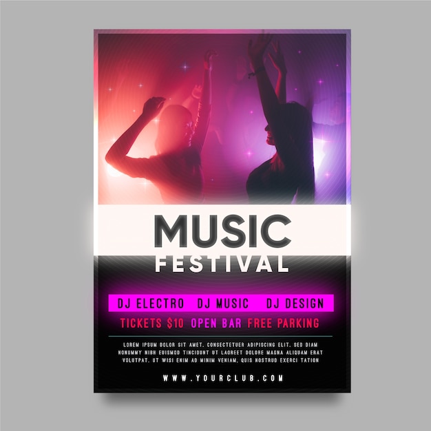 Free vector abstract party poster concept