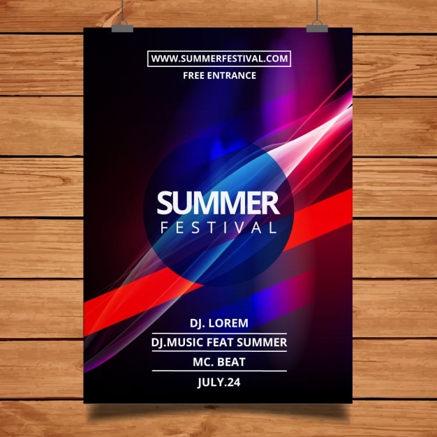 Free vector abstract party poster template