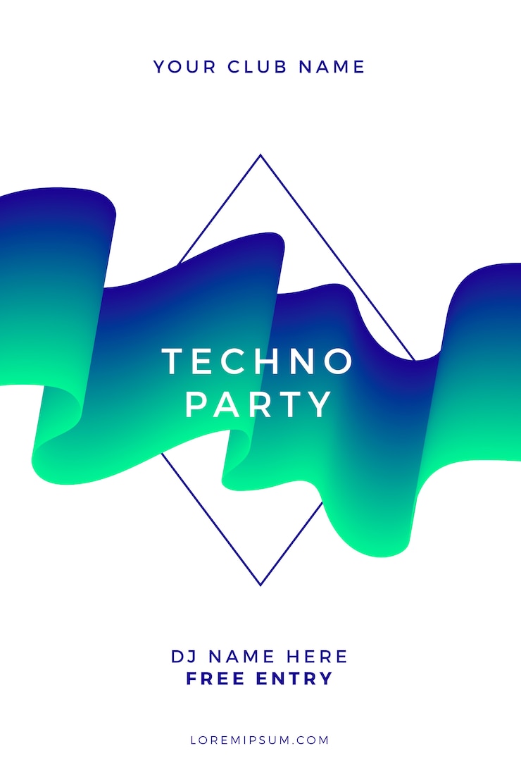 Free Vector abstract party poster template