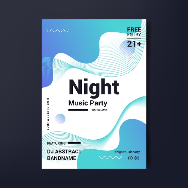 Free vector abstract party poster