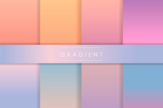 Free vector abstract pastel gradient set