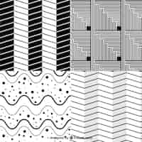 Free vector abstract pattern in black and white