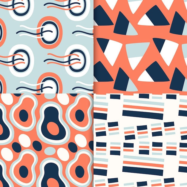 Free vector abstract pattern collection drawing design