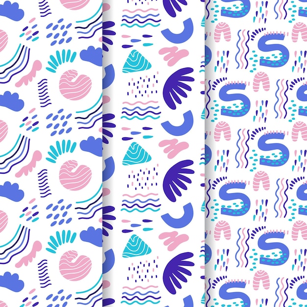 Abstract pattern collection drawn