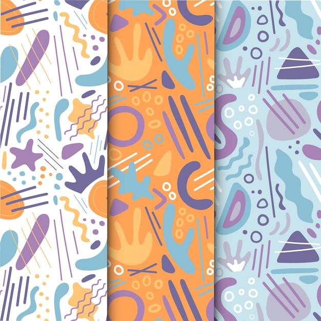 Free vector abstract pattern collection