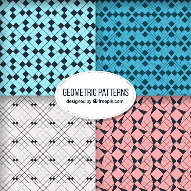 abstract patterns with geometric shapes