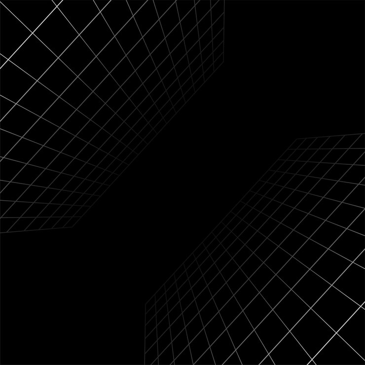 Free Vector abstract perspective grid lines on black background