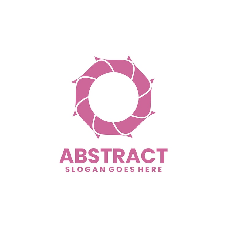 Free Vector abstract pink circular logo for branding