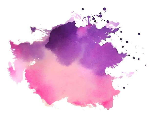 Free vector abstract pink and purple watercolor ink spot background