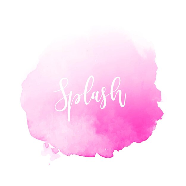 Free vector abstract pink splash watercolor background