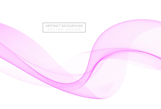 Abstract pink stylish flowing wave on white background