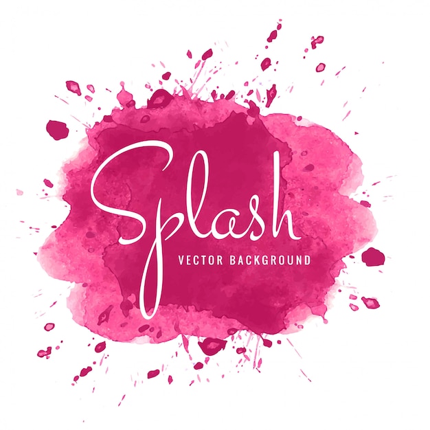 Free vector abstract pink watercolor splash background