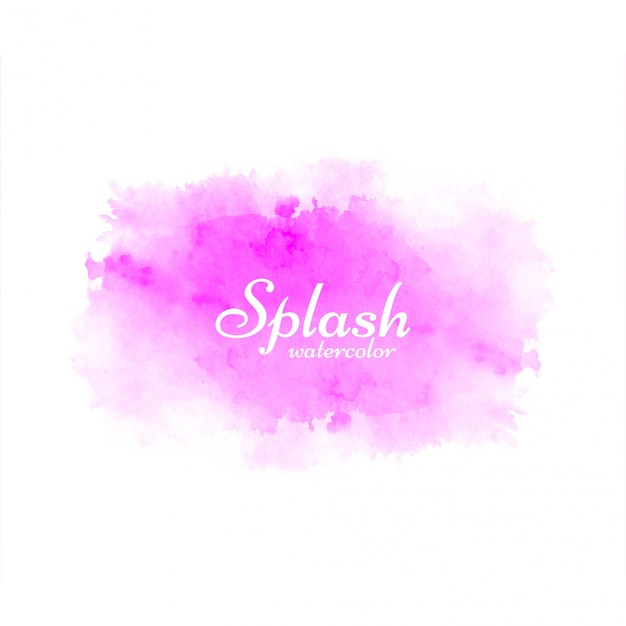 Free vector abstract pink watercolor splash design background