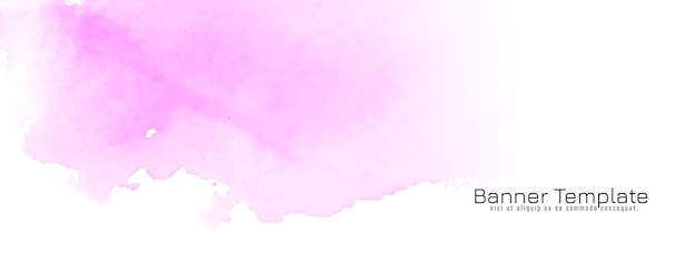 Абстрактная розовая акварель текстуры дизайн баннер вектор