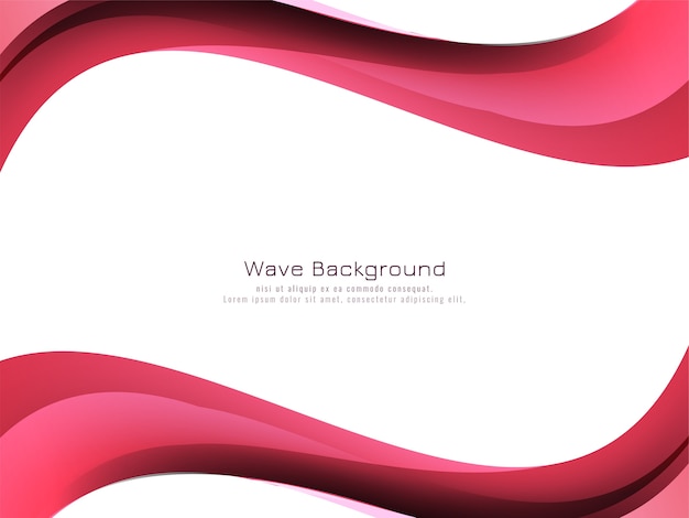 無料ベクター 抽象的なピンクの波スタイルの背景