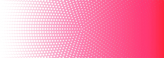 Free vector abstract pink and white circular halftone pattern banner background