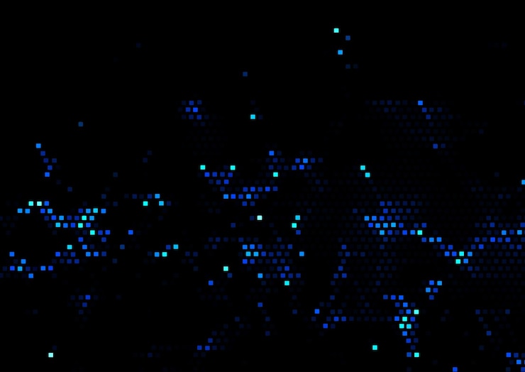 Free Vector abstract pixel background with lcd design