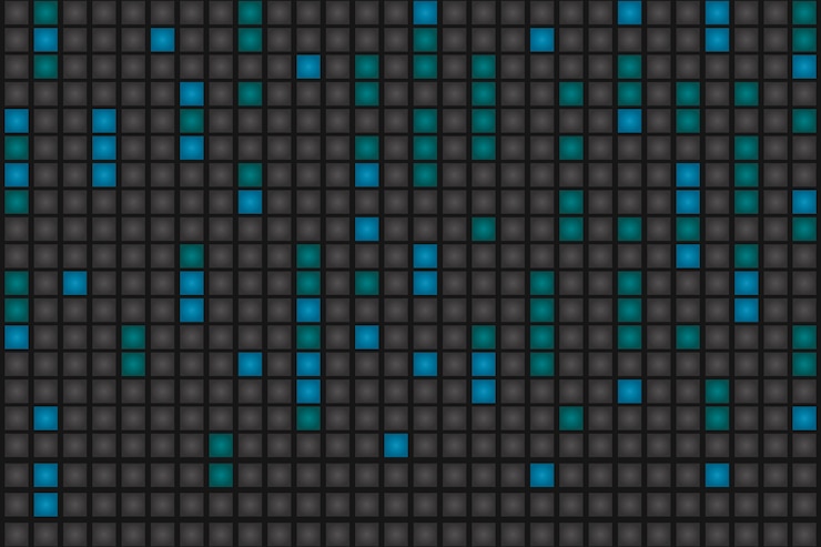 Free Vector abstract pixel rain background