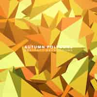 Free vector abstract polygon autumn background