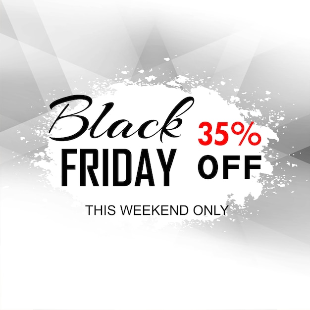 Free vector abstract polygon black friday card