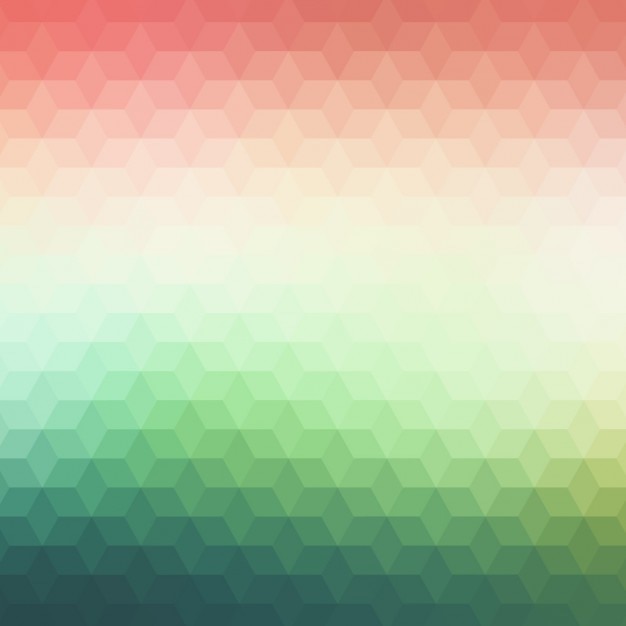 Free vector abstract polygonal background in green and red tones